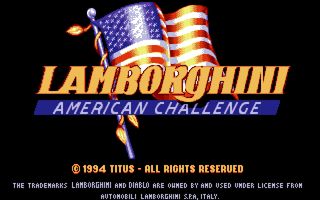 Lamborghini American Challenge title screen