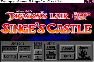 Dragon's Lair: Escape From Singe's Castle title screen