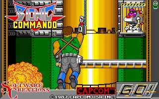 Bionic Commando title screen