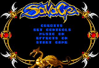 Savage title screen