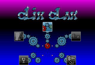 Clik Clak title screen