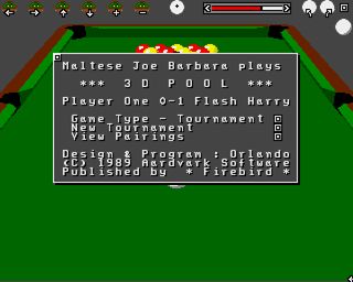 3D Pool title screen